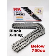 RK Black Chain 520 X-ring / 520 Xring / Rantai Hitam RX-RING 520KRX 100% ORIGINAL