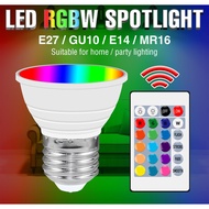 E27 RGB Light 220V LED Bulb Color Spotlight GU10 Lamp E14 Bombilla 1Smart Light MR16 Ampul 110V Dimm