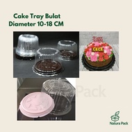 [10 SET] Round Mica Cake Tray CT10 CT15/ CT18/ – Diameter 10–18 cm – Brown & Pink Color