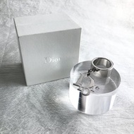 【 日本直送 名牌中古包 】Christian Dior 迪奧 戒指 銀色 Logo 吊飾 vintage 古董 bafjww