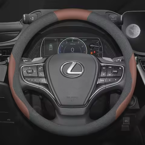 Sport Style Leather Steering Wheel Cover For LEXUS RX NX UX ES TX GX LX450 LM GX Es300h Rx350 Nx350h