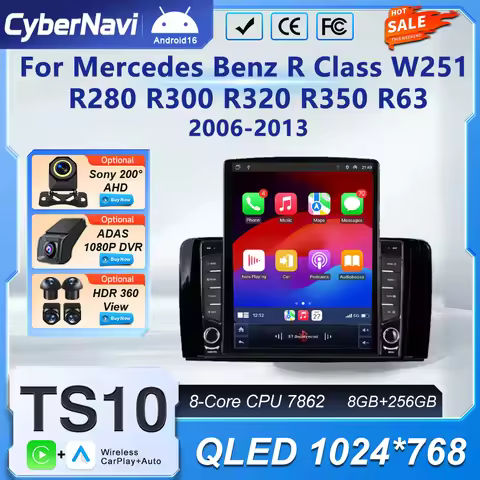 Android 9.7 For Mercedes Benz R Class W251 R280 R300 R320 R350 R63 2006 - 2013 Auto Radio Carplay Mu