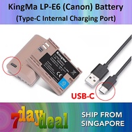 KingMa LP-E6 Battery with Type-C Internal Charging Port (For Canon EOS 5D Mark II / 7D / 60D)
