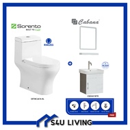 [COMBO SET] SORENTO WC SRTWC287A TOILET BOWL WATER CLOSET TANDAS + CABANA Stainless Steel bathroom b
