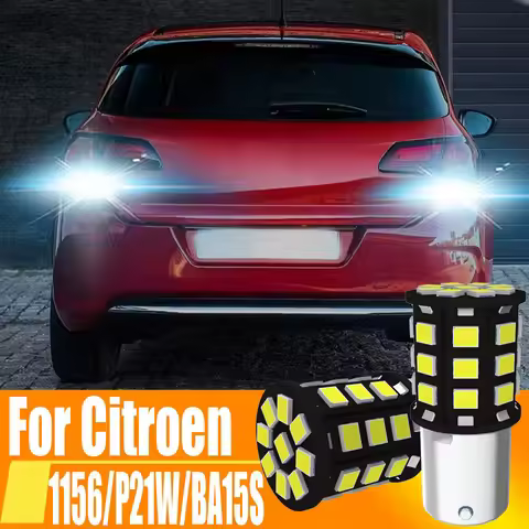 2x P21W LED Reverse Light Bulb Back Up Lamp BA15S 7506 1156 5008 Canbus For Citroen C5 C3 C1 C2 C6 C