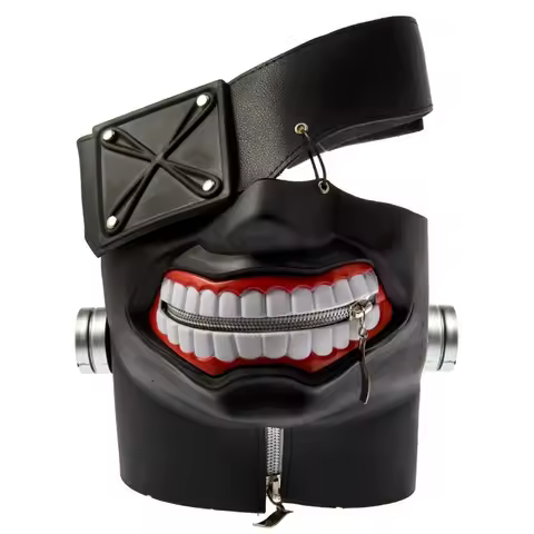 Tokyo Ghoul Mask Anime Cosplays Masks Halloween Mask Cosplay Ghoul Kinki Ken Zipper Eye Mask Tokyo G