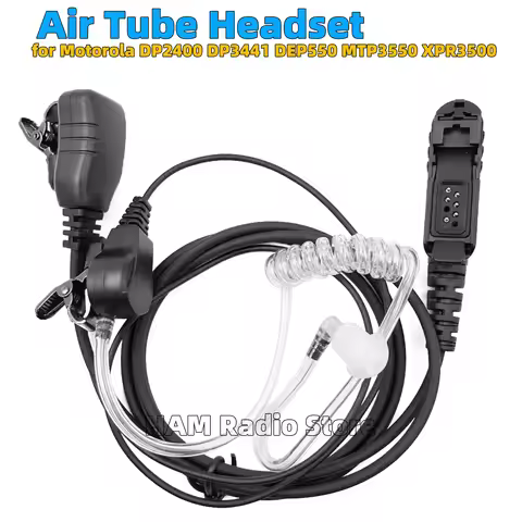 Air Acoustic Tube Earpiece PTT Headset for Motorola DP2400 DP2600 DEP550 DEP570 DP3661e DP3441e MTP3