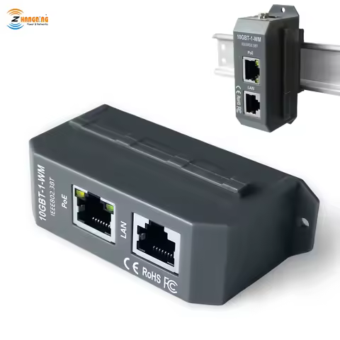 IEEE 802.3af/at/bt 4 Pair Active PoE Injector 2.5G/5G/10G High-Speed PoE++ 90W Max Outut For HD IP C