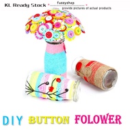 Kid’s Creative Craft DIY Button Bouquet With Glass Vase SKU0486