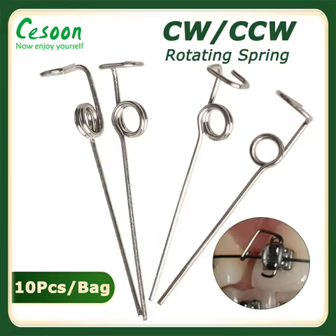 10Pcs CW/CCW Dental Orthodontic Rotating Spring Wire Upright Torsion/Positive Rotation Spring Dentis