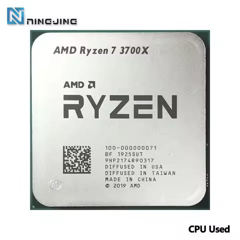 AMD Used Ryzen 7 3700X R7 3700X 3.6 GHz 65W 7NM L3=32M 100-000000071 Socket AM4
