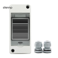 HT-2 IP65 Waterproof Distribution Breaker Box Panel Installation 2 WAY PC Outdoor Electrical MCB Sol