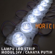 lampu led modul 1pcs 1 mata besar dc 12v / 24v variasi mobil motor - 1mata 24v merah muda