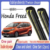 Suitable for Honda Freed Double-Layer Rubber Strip Wiper Double Rubber Strip Wiper Windshield Wiper Set (2 Pieces) Honda Freed GB3, GB4, GB7 Hybrid Car Wiper Rear Wiper