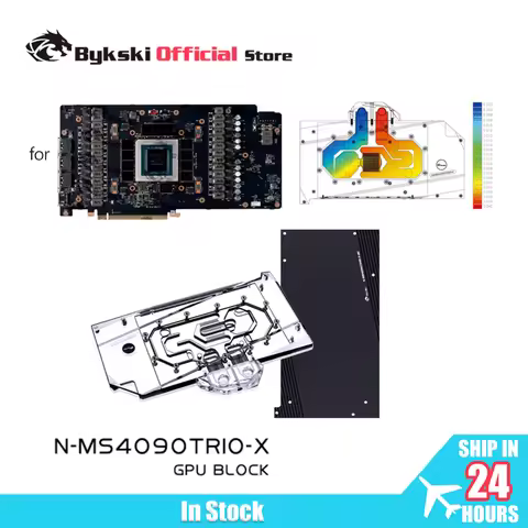 Bykski GPU Block for MSI RTX 4090 Suprim X / RTX4090 GAMING X TRIO 24G Video Card Water Cooling / Co