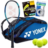 Nick Kyrgios Pro Player Tennis Gear Bundle - Yonex EZONE 98 Sky Blue Racquet Strung w Flash Yellow P