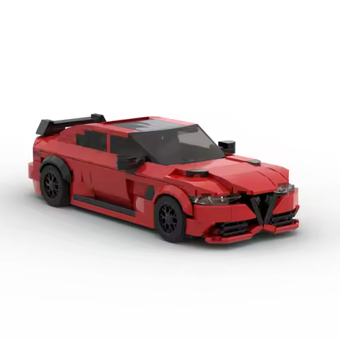 Moc Speed Giulia GTAm Racer Cars City Sports Vehicle Building Blocks Creative Garage Toys for Boys C