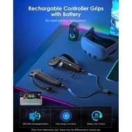 Charging Controller Grips for Meta Quest 3S for Quest 3 Controller Straps with Rechargeable Battery 
