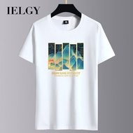 IELGY【S-6XL】CottonIELGY 【S-6XL】Summer Men's T-shirt  Casual Couple Student Round Neck Loose Large Size Base Top