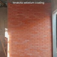 bata tempel terakota , bata merah expose , batu alam tempel bevel