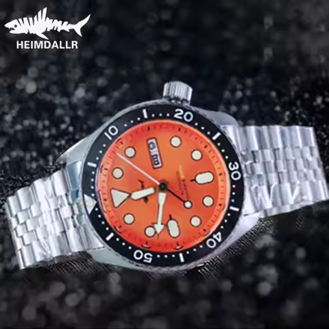 HEIMDALLR Skx007 Men Watch NH36 Movement Sharkey Ceramic Bezel 200M Waterproof Sapphire Automatic Me