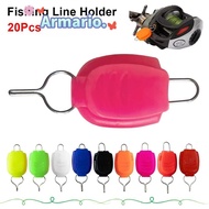 ARMARIO 20Pcs Fishing Line Holder, 10 Colors Plastic Bait Reel Buckle Stopper,  Colorful Keepeer Cli