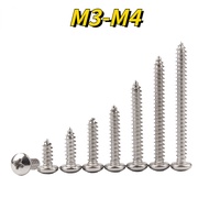 [XNY] Round Head Screw Wooden Screw Furniture Screw 304 Stainless Steel Self-Tapping Screw M3/M4/M5