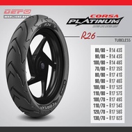 Tayar Lumba CORSA R26 PLATINUM R26 Saiz 70/80-17, 80/80-17, 90/80-17, 100/70-17, 110/70-17, 120/70-1