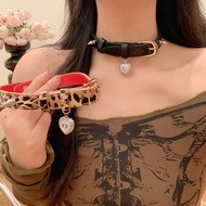 short 卫衣 y2k outfit Leopard Print Choker Necklace - High-End Y2K Style for Trendy Girls
