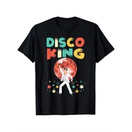 Disco King Vintage 70S 80S Retro Disco Party T-Shirt - Black Tee With Disco Ball Graphic - Funky Dan