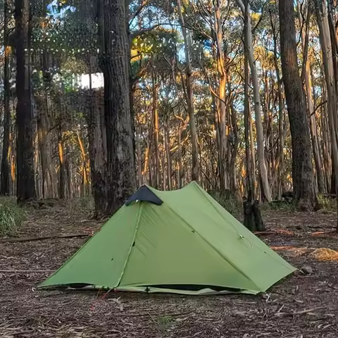 New Exercise Poleless Tent 3 Seasons 4 Seasons Professional 15D 2 Persons Outdoor Ultralight Camping