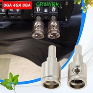 CRBWDK Car Speaker Wire Terminal, Pure Copper 0GA 4GA 8GA Car Audio Connector, Gold Silver Wire Redu