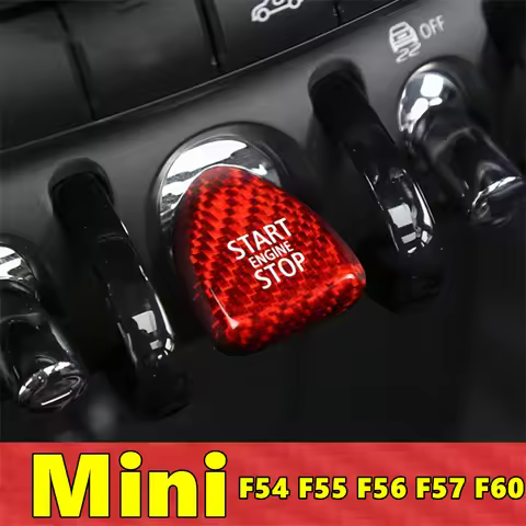 Car Engine Start Stop Button Cover Real Carbon Fiber Sticker For MINI F54 F55 F56 F57 F60