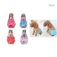 Super Girl Dog Diapers Dog Briefs Shorts Cute Print Dog Suspender Sanitary Panties