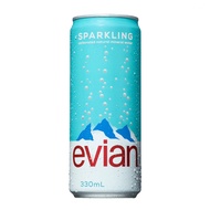 Evian Sparkling Natural Mineral Water (Can) 330ml