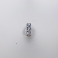 Titanium Flatback Baguette Piercing Earrings 3 CZ