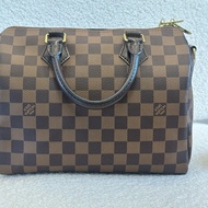 LV Speedy25 棋盤格 芯片款 經典老花