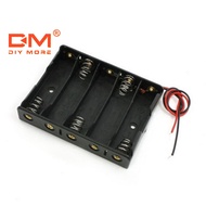 DIYMORE | Plastic Battery Case Storage Box Holder with Wire Leads for 5 X AA 7.5V 5AA