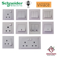 Schneider Vivace Series Switch / 13A Switch Socket / 1G 1W - 4G 1W / 20A Water Heater Aircond Switch / Auto Gate Switch