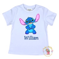 Stitch. Lilo and Stitch Embroidered Tshirt, Boy Tshirt, Kid Custom Tshirt, Embroidery Tshirt, Jumpsu