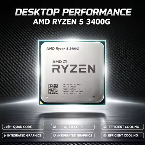 AMD Ryzen 5 3400G R5 3400G 3.7GHz 4-Core 8-Thread 65W CPU Vega 11 APU Socket AM4 PCIe 3.0 No Fan