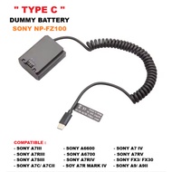 TYPE C Dummy BATTERY sony NP FZ100 Sony A6600 A6700 A7C A7CII A7IV A7RIV FX30