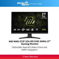 MSI MAG 272F X24 27" FHD 240hz Rapid IPS Gaming Monitor