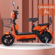 จักรยานไฟฟ้า สกู๊ตเตอร์ไฟฟ้า 500w รุ่น Electric Scooter A5 พร้อม Battery 12V สำหรับผู้ใหญ่และเด็ก รับน้ำหนักได้ 150 kg. (พร้อมเบาะซ้อนและตะกร้าพร้อมกระจก)