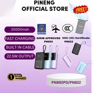 3C CERDIFICATE Pineng Power Bank PN892 Sirim approved / PN822 20000mAh 22.5W Fast Charging Powerbank