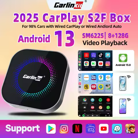 128G CarlinKit Wireless CarPlay QCM6225 Wired to Wireless CarPlay Adapter Auto Connect Car AI BOX Pl