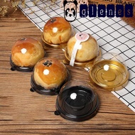 GLENES Moon Cake Box Transparent 50pcs Egg-Yolk Puff Holders Muffins Packaging Box Dome Boxes Baking Packing Box