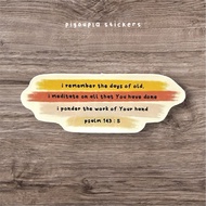 Piyoupla - Spiritual Sticker Bible Verse Bible Verse Psalm