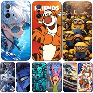 Case For Xiaomi 11T 11T Pro Soft Case Silicon Phone Back Cover Xiaomi11T mi 11 T 11TPro black tpu case Lovely otter with colorful flowers
