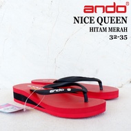 Sandal ANDO anak - size 28-35 - NICE QUEEN AB & NANA & LIZZIE - sandal karet - sandal japit anak -
